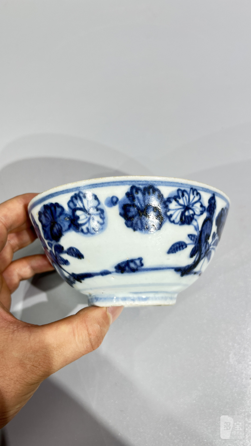 明 青花花卉纹碗 - 图3